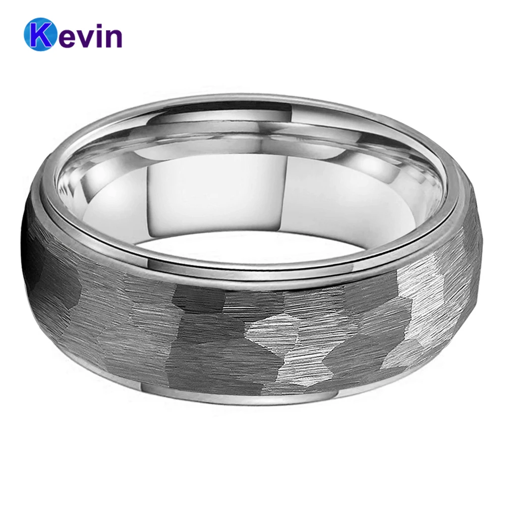 Кольцо-молоток 6 мм 8 для мужчин и женщин вольфрамовое обручальное t-образное