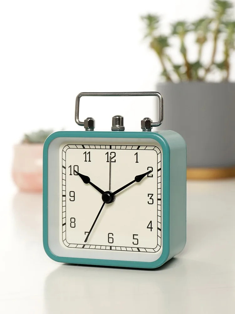 Винтажные металлические ночники будильник для спальни студенческие часы