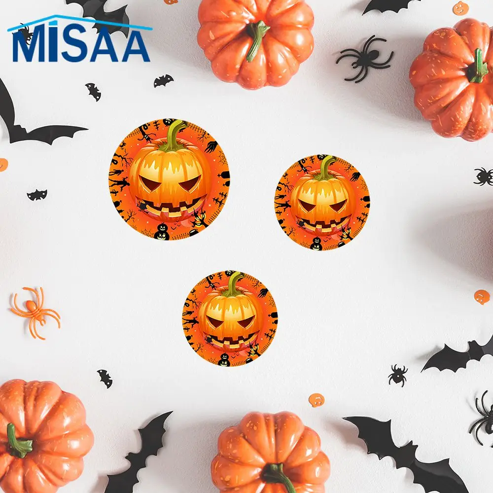 

Colorful Floor Sticker Easy To Install Halloween Decoration Essential Scary Halloween Decorations Personality Pumpkin Sticker