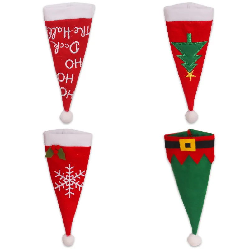 

5Pcs Mini Santa Hats Santa Claus Knife and Fork Cover Christmas Cutlery Set Christmas Table Decoration Christmas Decorations
