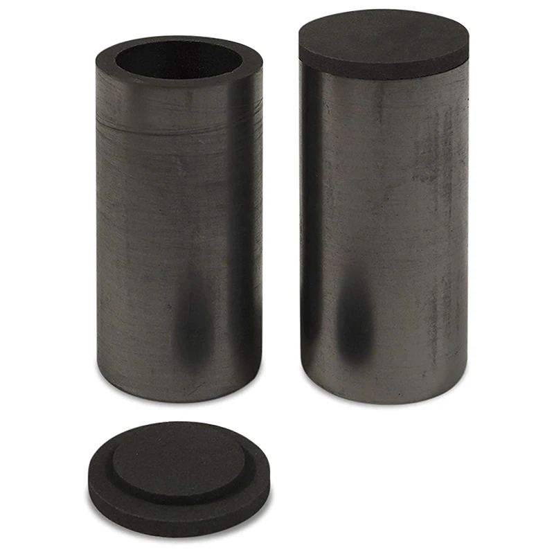 

Graphite Crucible 2 Pack With Lids For Metal Melting Furnace - Aluminum, Gold, Silver Melting - Capacity 20Ml Crucibles