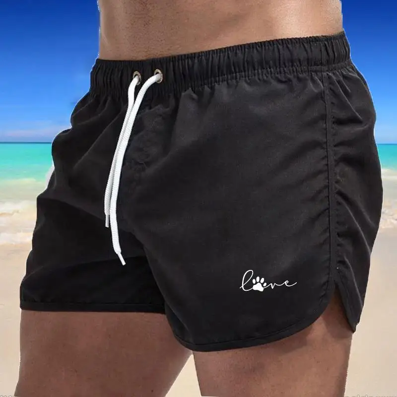 

New Mens Swimwear Boy Swim Suits Boxer Fast Drying Shorts Swim Trunks Men Swimsuit Surf Banadores Male Gym Casual Fitness Shorts