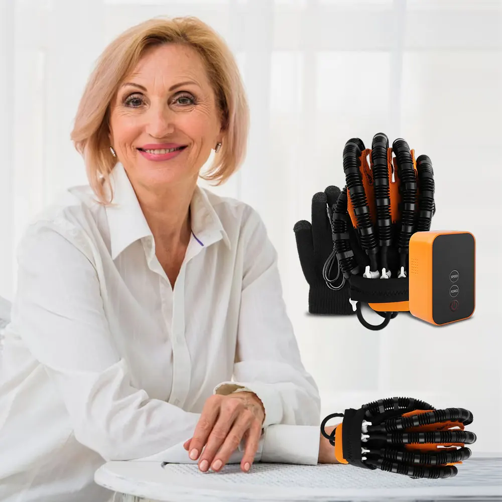 

Protable Hand Training Hemiplegia Finger Rehabilitation Trainer Therapy Hand Function Exercise Robot Gloves Braces Supports Bone
