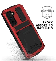 2022 new shockproof full body rugged armor protective phone case for samsung s21 s21plus s21ultra kickstand aluminum metal cover