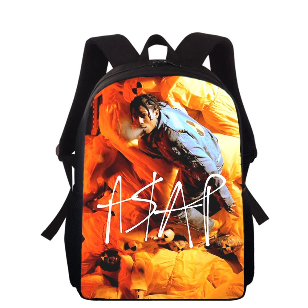 Asap Rocky Rapper TESTING 15” 3D Print Kids Backpack Primary School Bags for Boys Girls Back Pack Students School Book Bags