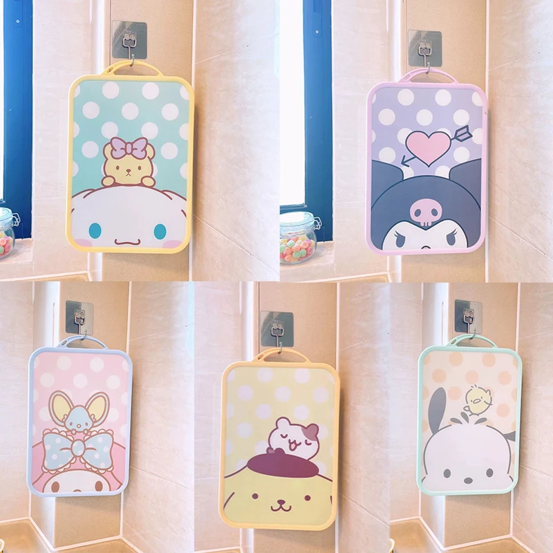 

Новинка Sanrioed разделочная доска Kawaii My Melody Kuromi Cinnamoroll понравившиеся разделочные доски для быстрого приготовления хлеба Разделочные Блоки