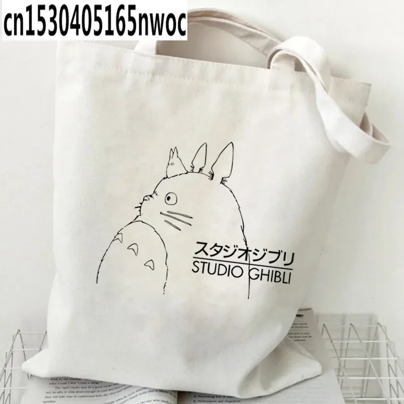 

Totoro Shopping Bag Grocery Handbag Shopping Cotton Tote Bag Reusable Reciclaje Cloth Bolsas Reutilizables Sac Tissu