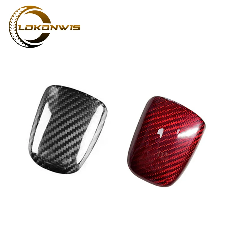 

Car Real Carbon Fiber Gear Lever Head Cover Sticker For Dodge Challenger Charger Durango SRT Interior Decoration Accessories