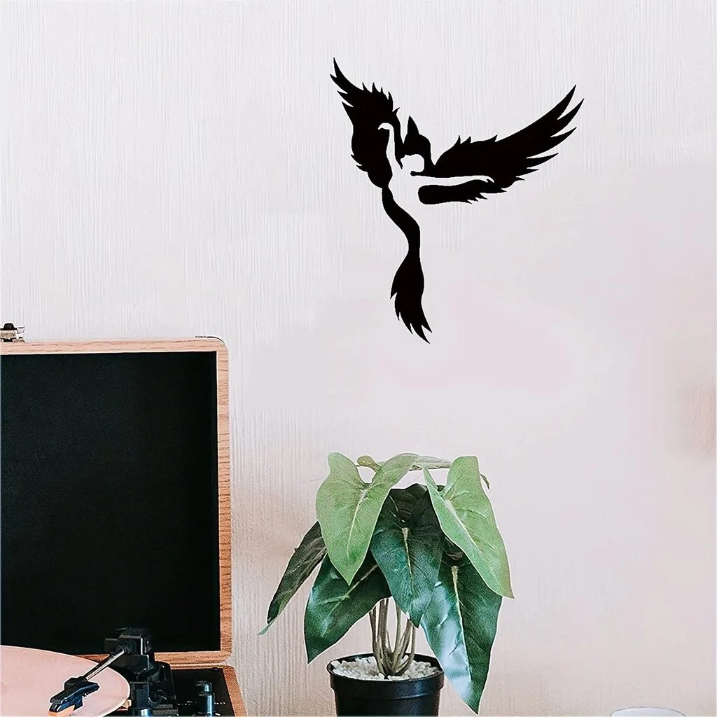 1 Шт. Металлический Настенный Декор С Изображением Феникса Железная Подвесная