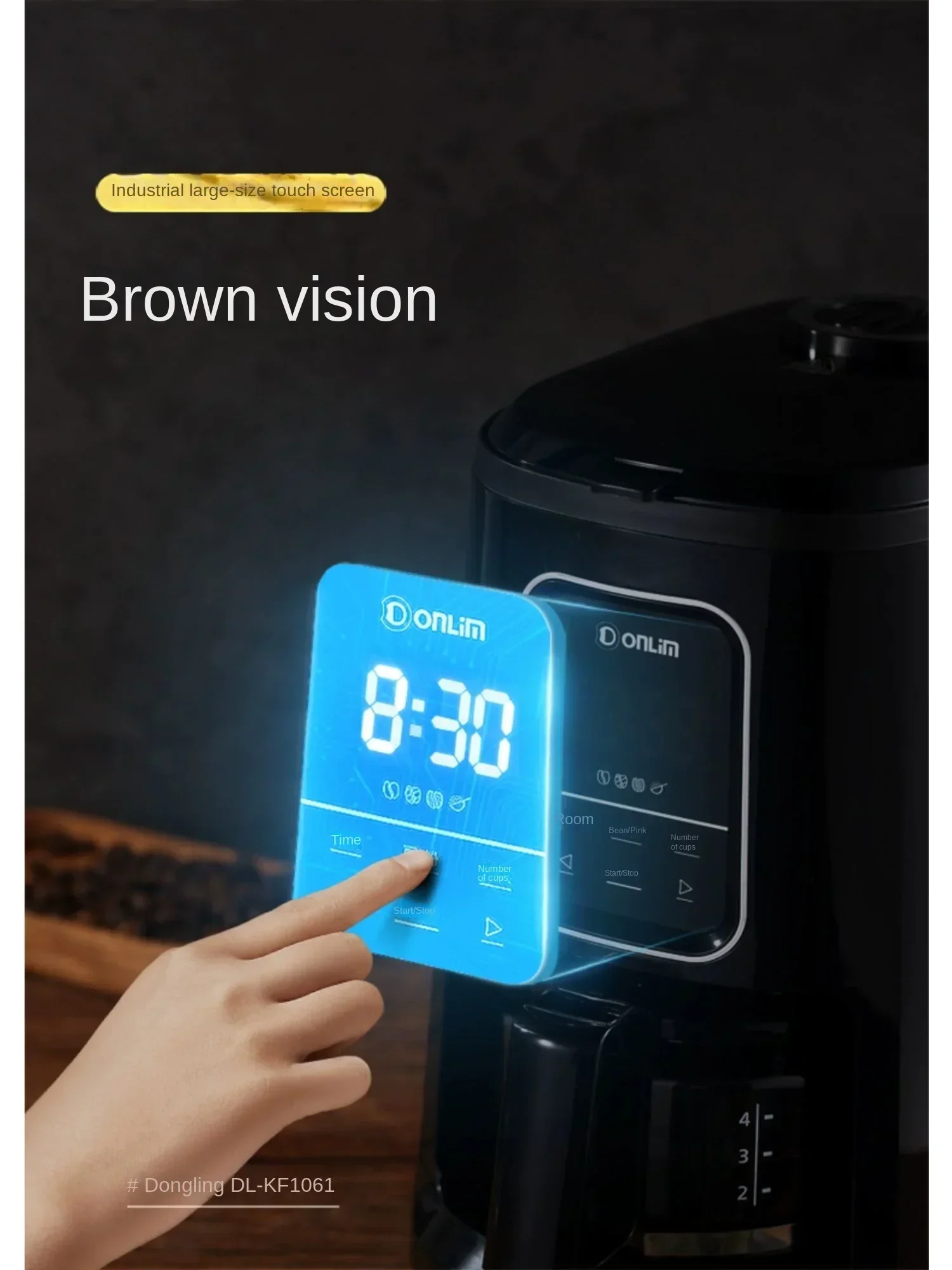 Кофемашина Donlim домашняя автоматическая машина для измельчения зерен