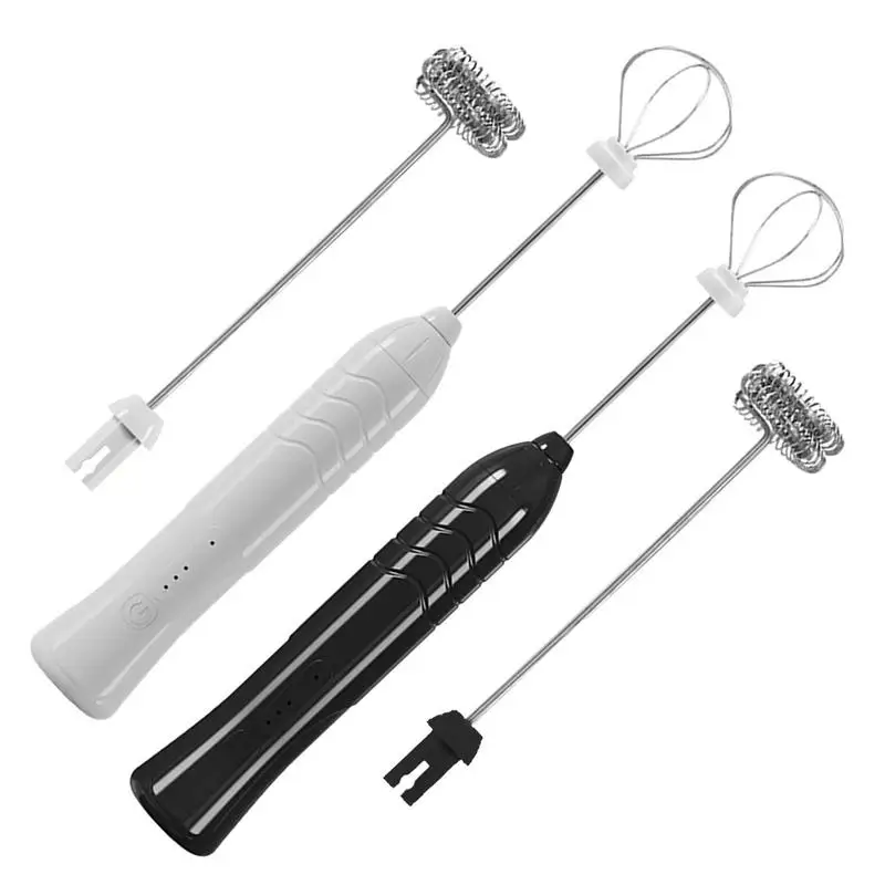 Electrical Milk Frother Handheld Milk Foamer Egg Blender Whi