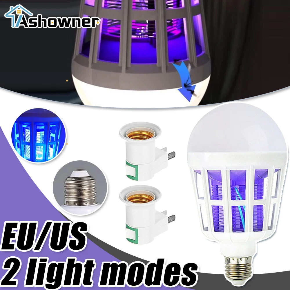 220V 9W LED Bulb Mosquito Killer Lamp 2 In 1 Trap Insect Light Fly Bug Zapper Night For Baby |