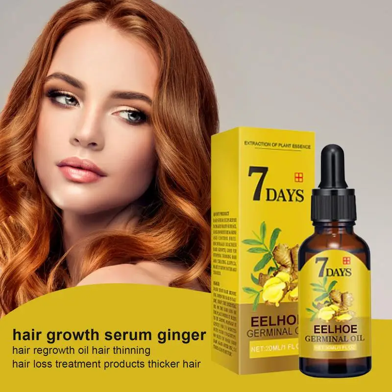 

Hair Growth Serum Ginger Hair Regrowth Oil For Stronger Thicker Longer Hair Stop Hair Fall Thinning Loss Dryness For Men Women