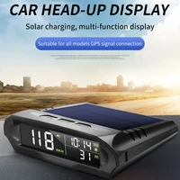 x98 car hud wireless head up display solar panel digital speedometer universal gps emperature speed alarm high quality parts