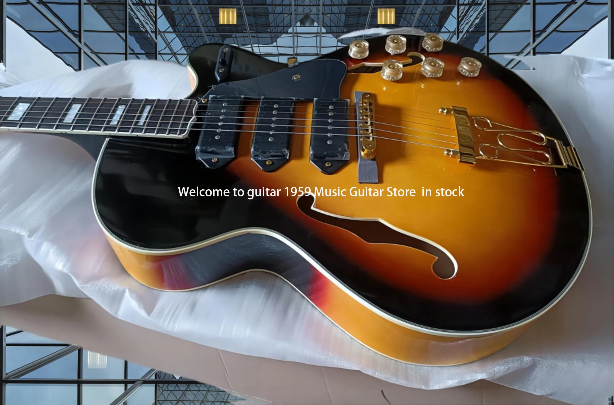 hot Guitar made in China Custom Shop Classic Sunburst L - 5 Very Beauty High Quality