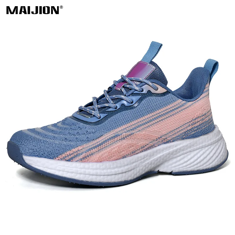 New Mesh Fashion Women's Running Shoes Lace-Up Sports Casual Sneakers Mesh Breathable Lightweight Comfortable Footwear