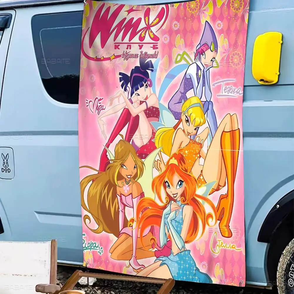 Фото Настенный баннер с ярким флагом клуба WinX, богемный декор в стиле мандала для интерьера, настенное искусство №3
