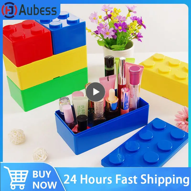 

Splicable Building Blocks Desk Office Organizer Storage Holder Desktop Pencil Pen Sundries Box Stationery Office School Supplies