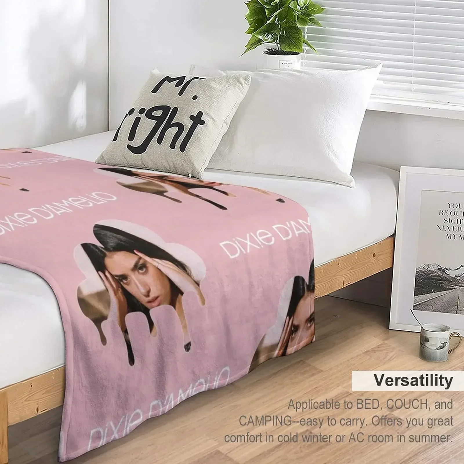 Одеяло с логотипом Dixie Dɺmelio 2 идеи подарков на день Святого Валентина одеяла из