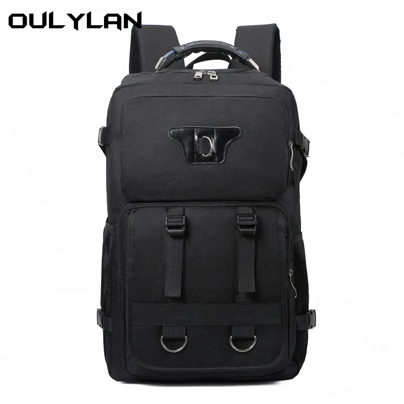 

Oulylan New Trendy Men's Functional Multi Canvas Backpack with Large Capacity Outdoor Breathable and Durable Travel Backpack