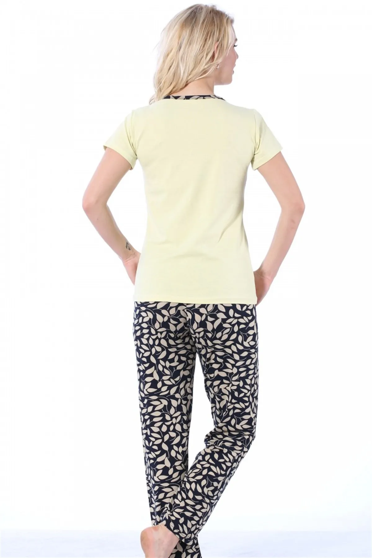 

Fashion Cartoon Women Short Sleeve Pajamas set 3081