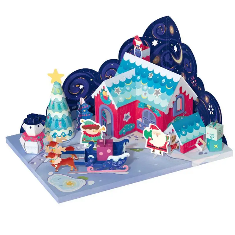 

3D Рождественский пазл-головоломка, модель иглу, пазлы для комнаты, праздников, рождественские украшения, детская Рождественская игра ручно...