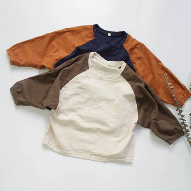 

Детская Хлопковая футболка с длинным рукавом, на возраст 1-7 лет