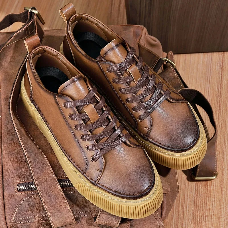 

Men's Spring And Summer New Fashion Casual Shoes Retro Low Top Comfortable Fashion Men's Versatile Round Head Men's Shoes