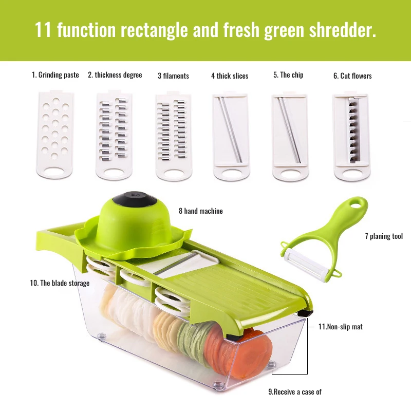 Овощерезка со стальным лезвием мандолина слайсер картофелечистка моркови сыра