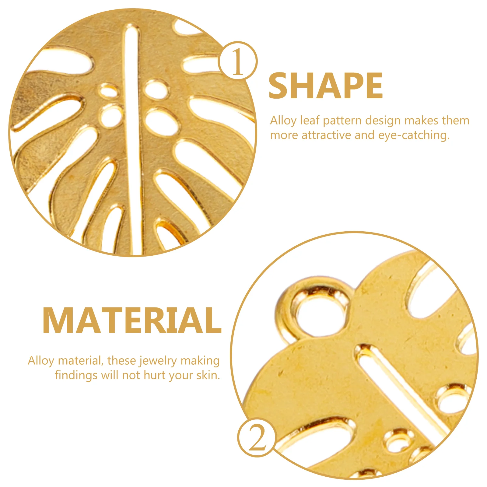 50Pcs Monstera Leaf Charms Alloy Leaves Charms Hollow Leaf Metal Pendants DIY Jewelry Charms