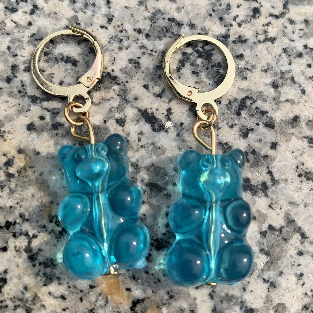 

Girlgo Summer Fashion Animal Bear Dangle Earrings Candy Color Lovely Cartoon Butterfly Earrings for Girls Women Party Jewelry
