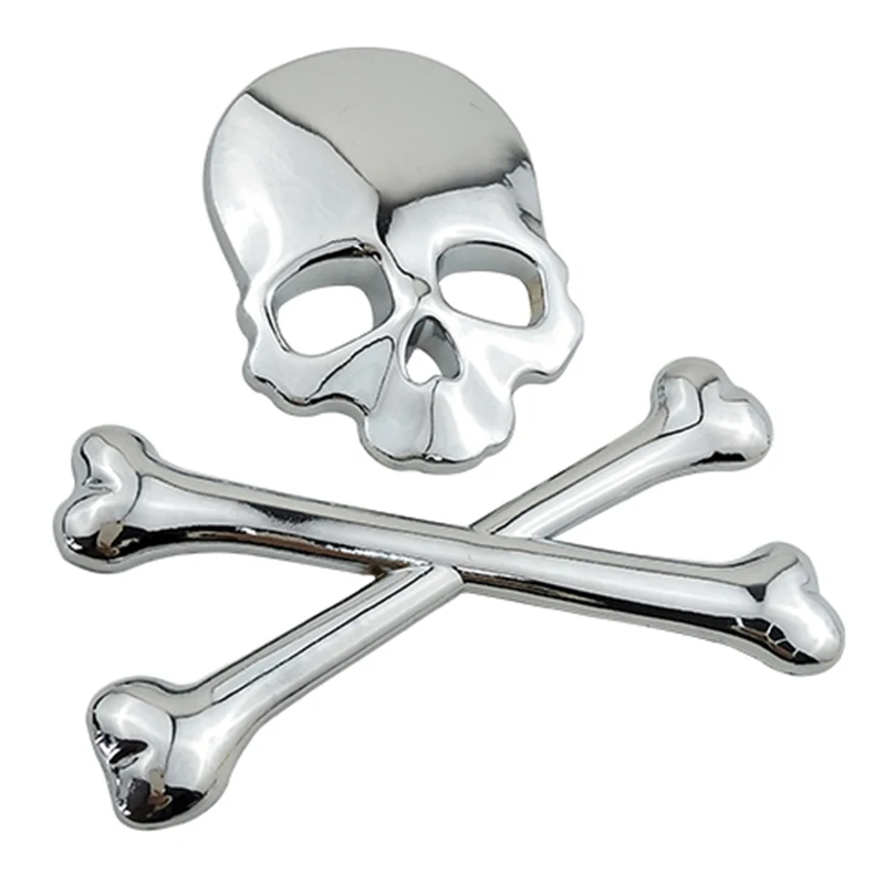 3D автомобильный Грузовик значок кузова Череп Наклейка металлическая наклейка