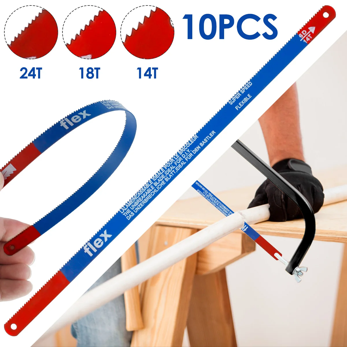 

Набор сменных ножовочных пил 11,8 дюйма, 10 шт., ножовочное полотно для быстрой резки, ножовочное полотно для резки бамбуковых костей, замороже...