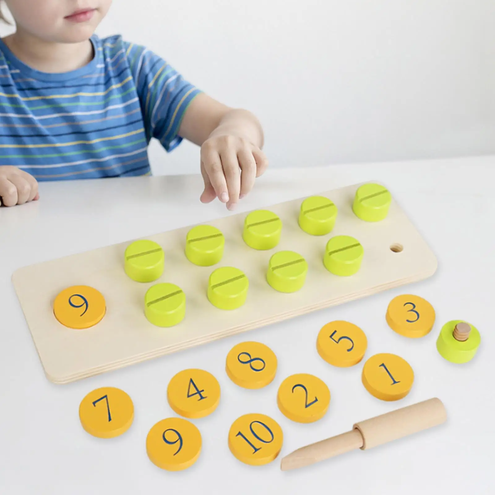 

Ten Frame Math Manipulatives Number Learning Counting Peg Board Peg Number Boards for Game Props Coordination Enlightenment