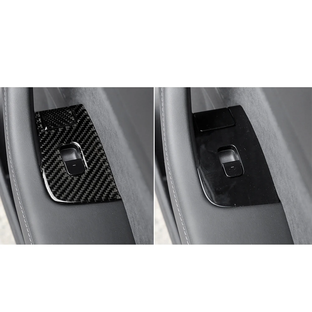 

Carbon Fibre For Tesla Brand New Decorative Stickers Durable High Quality Professional 6pcs Decorative Stickers