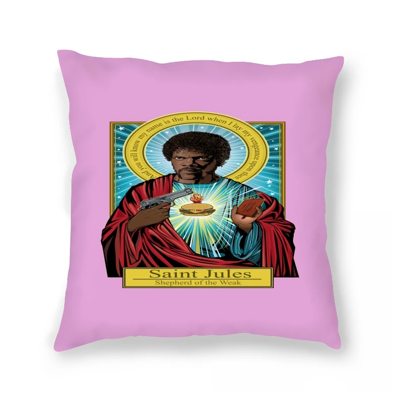 

2020 Fashion Brand Pulp Fiction Saint jules Print Pillow Case Catholicism