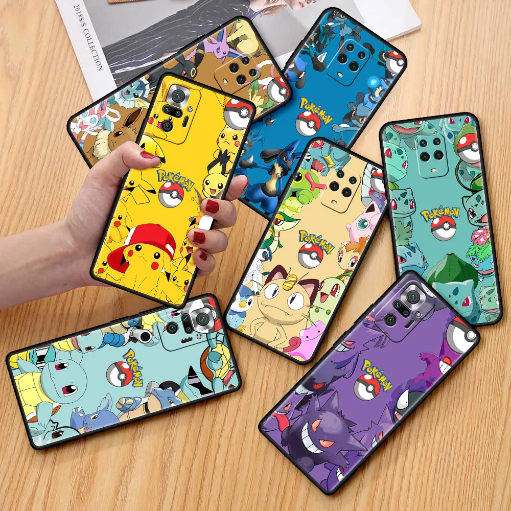 

Case For Xiaomi Redmi Note 11 9S 10 9 8 7 9A 9C 9i K40 8T 10C 9T K50 Silicone Phone Shell Pika Pokemoon Cute