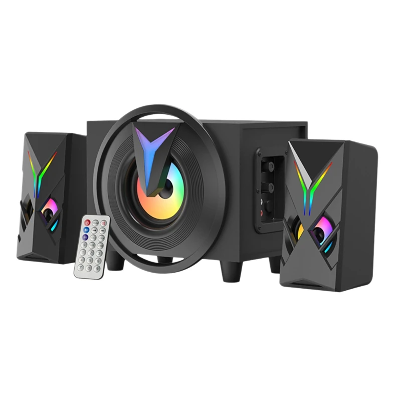 

Top Deals Computer Speakers Game Rgb Stereo Volume Control 3.5 Mm Input Multimedia Desktop Speakers For Computer Tablet Phones