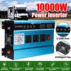 Автомобильный инвертор на солнечной батарее, 12 В24 В48 В, 10000 Вт, 4 порта USB, трансформатор напряжения, Преобразователь мощности, модифицированный инвертор синусоидальной волны для автомобиля и дома