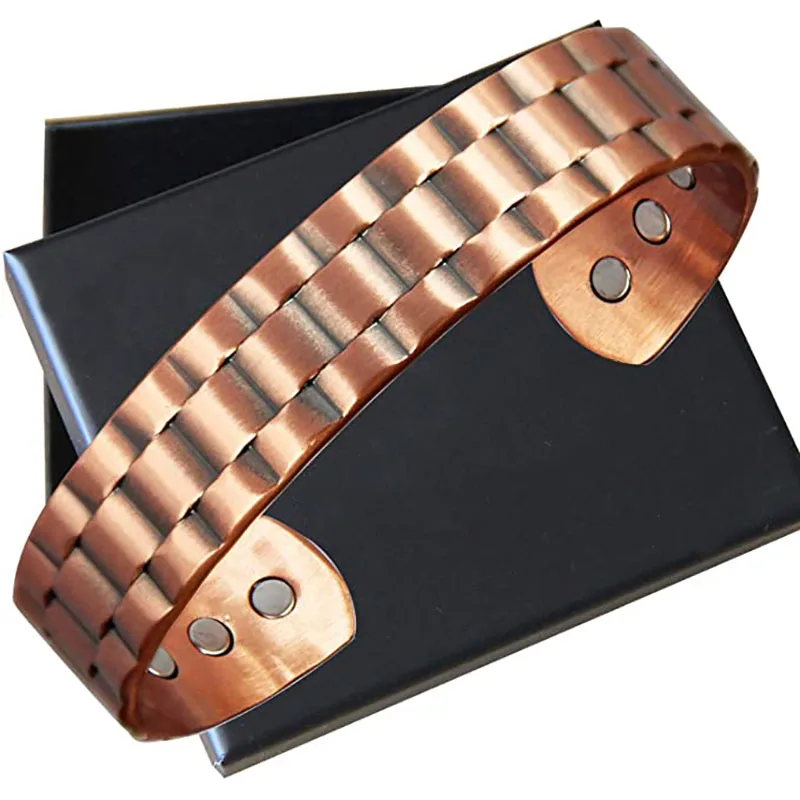 

Mens Bracelet Pure Copper Magnetic Bracelet with Powerful Magnets for Effective Joint Pain Relief,Arthritis,RSI,Carpal Tunnel
