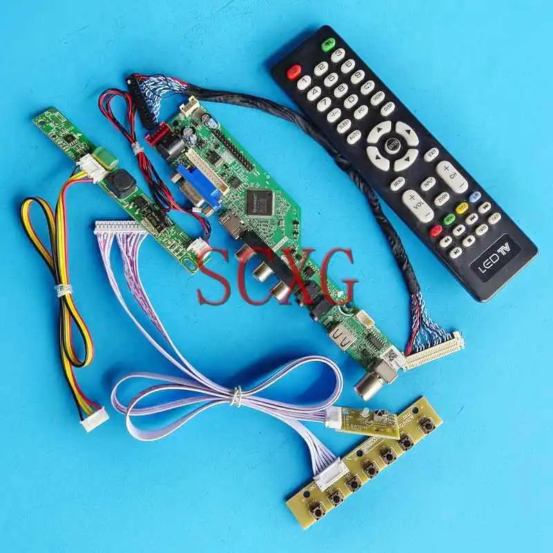 

TV Analog Monitor Screen Controller Board Fit LM250WF2 M250HTN01.1/5 1920*1080 LVDS 30 Pin HDMI-Compatible VGA AV USB RF Kit 25"