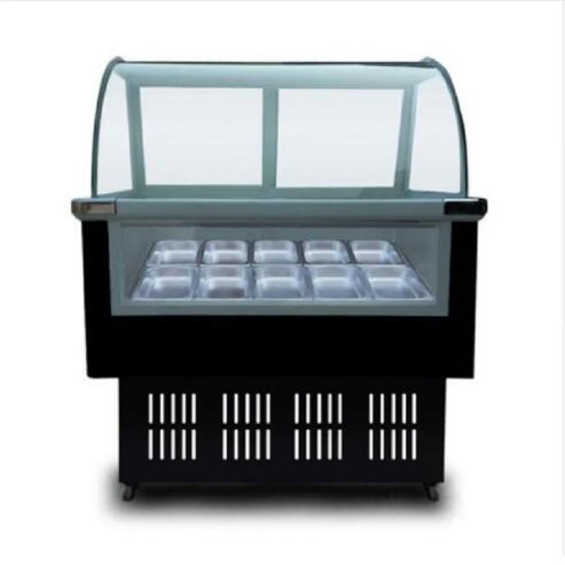 

Glass Door Ice Cream Display Cabinet Commercial Gelato Display Refrigerated Popsicle Showcase Freezers For Sale