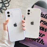 jome candy color border phone case for iphone 13 12 11 pro max xs max xr x 7 8 plus se 2020 transparent camera protection cover