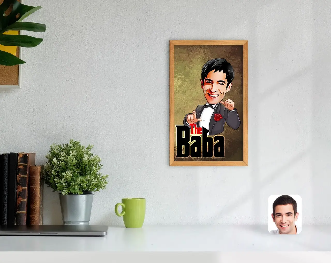 

При индивидуальном заказе Крестный отец карикатура декоративный фон для фотосъемки с изображением деревянного Tablo-8 специальная конструкц...