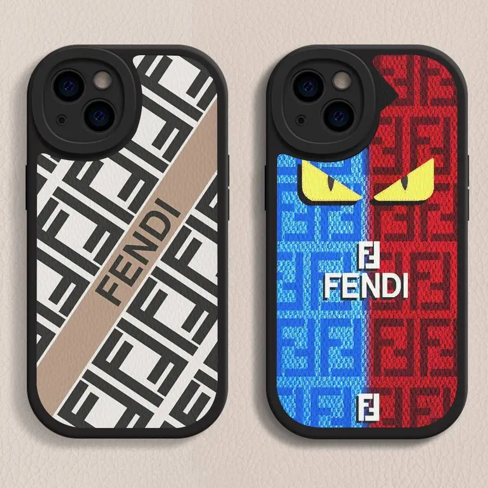Фото Роскошный чехол для телефона с логотипом F-fendi для iPhone 16 15 14 13 Pro Max 11 12 Plus, кожаный силиконовый чехол №5