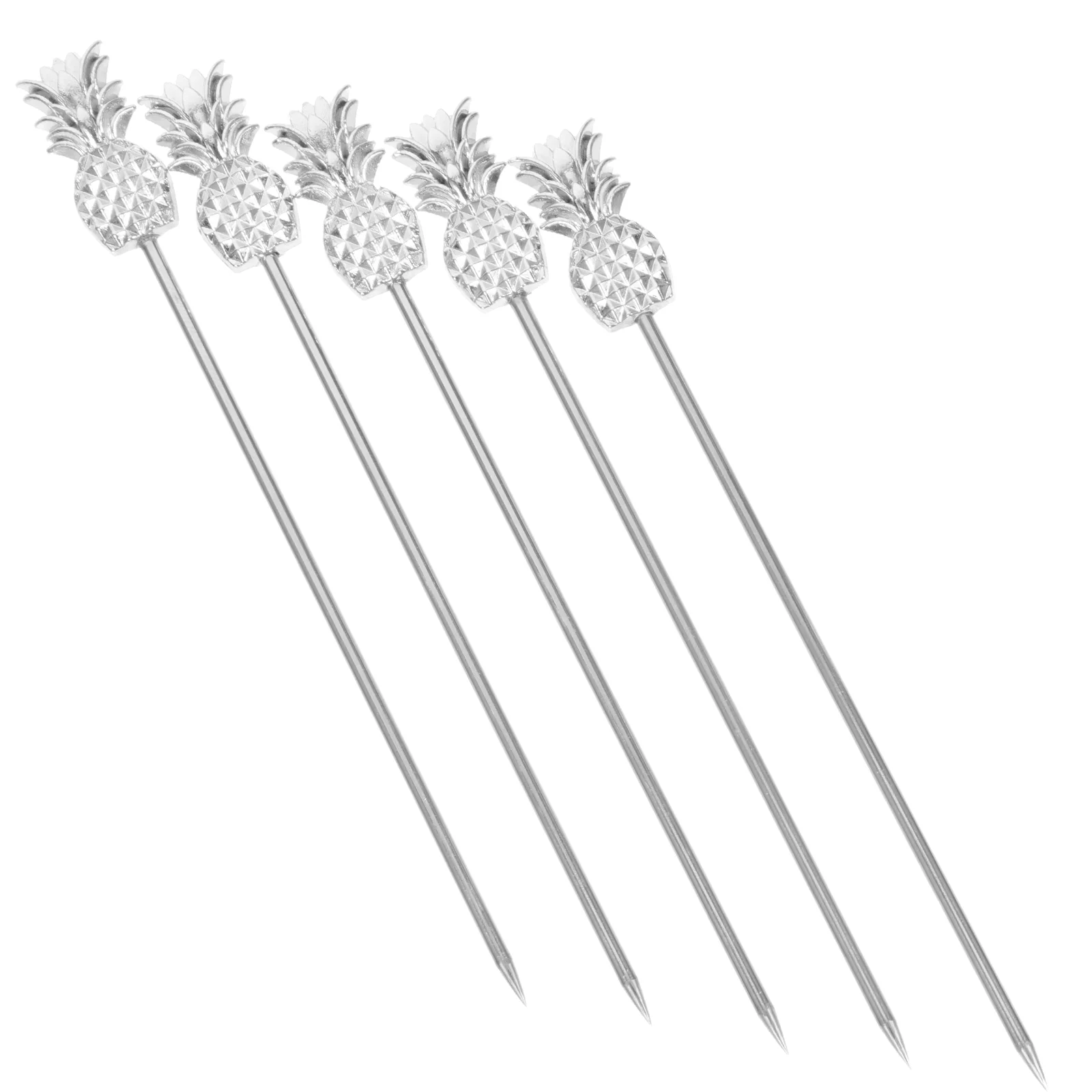 

Picks Cocktail Fruit Sticks Appetizer Drinktoothpicks Dessert Party Stirrers Decorative Metal Pineapple Skewers Cute