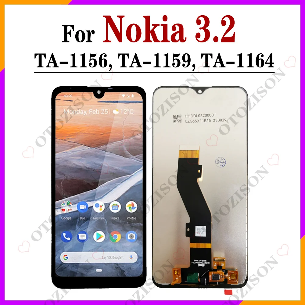 ЖК-дисплей 6 26 дюйма для Nokia 3.2 N3.2 TA-1156 TA-1159 TA-1164 с рамкой сенсорный экран
