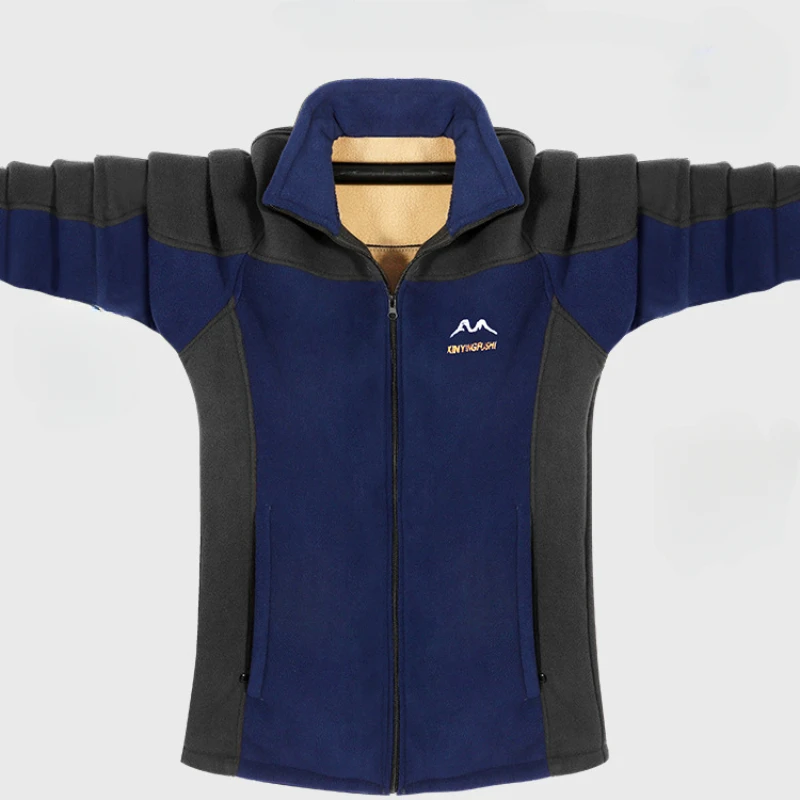 

Мужская Флисовая Куртка, плюшевый и плотный кардиган, кашемировая Толстовка для мужчин, весна-осень, теплая уличная Свободная куртка, Мужская одежда