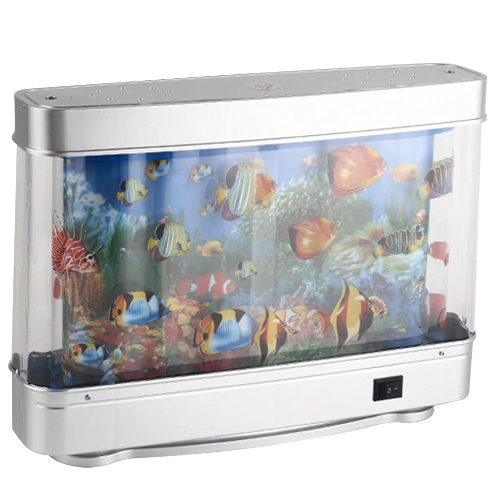 

Fake Aquarium Decorative Lamp Aquarium Night Light Artificial Fish Tank Night Light (US Plug)