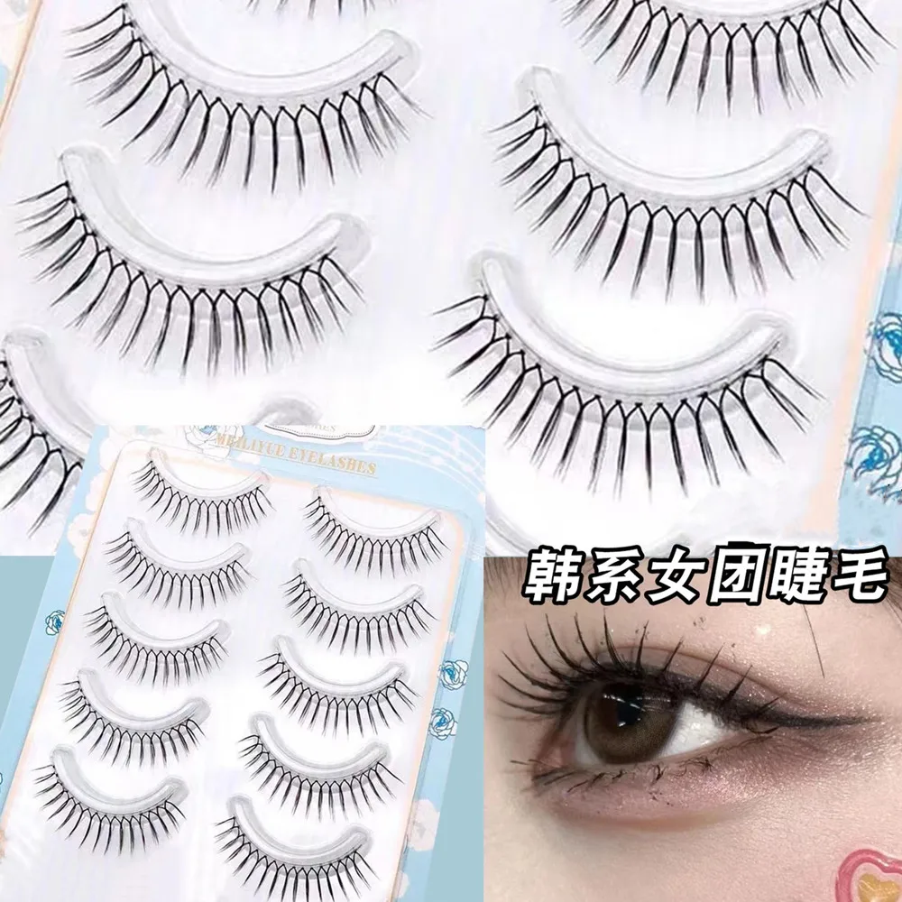 10 пар Накладные ресницы корейский идол наращивание ресниц U-образные комиксные